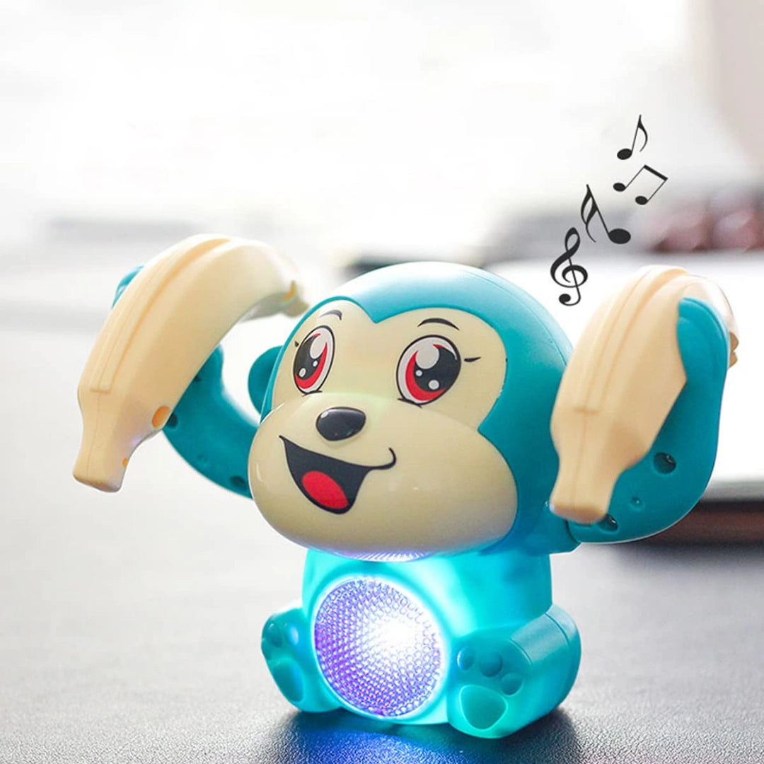 Tumbling Monkey Electric Musical Toy for Kids with Lights and Music, Battery-Operated